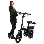 Load image into Gallery viewer, 14-Inch Foldable Electric Bike – 2-Seater, 350W Motor