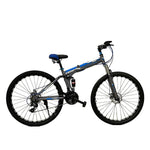 Load image into Gallery viewer, Foldable 26-Inch Mountain Bike with High Carbon Steel Frame, Suspension & 7-Speed Gears