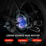 Load image into Gallery viewer, D5 Electric Bike 1000W – 48V 21AH Battery