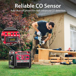 Load image into Gallery viewer, 4400-Watt Dual Fuel Portable Inverter Generator, Gas Powered, CO-Sensor, Lightweight & Quiet for Home Use and Emergency Backup, Camping