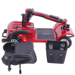 Load image into Gallery viewer, COOLBABY X-02 4 Wheel Electric Scooter Portable Electric Wheelchair Leg Scooter for Adult Seniors, Open Armrest, Swivel Seat - coolbabymalls