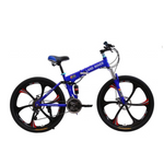 Load image into Gallery viewer, Black Folding Bike – 21-Speed