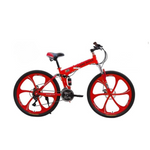 Load image into Gallery viewer, Black Folding Bike – 21-Speed