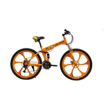 Load image into Gallery viewer, Black Folding Bike – 21-Speed