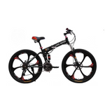 Load image into Gallery viewer, Black Folding Bike – 21-Speed