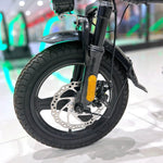 Load image into Gallery viewer, Foldable Dual-Seater Electric Bike – 350W Motor, 40KM/H Speed, 48V Battery, and Mobile Holder
