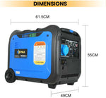Load image into Gallery viewer, 5500-Watt Dual Fuel Portable Inverter Gasoline Generator with Wheel Kit, Remote Electric Start