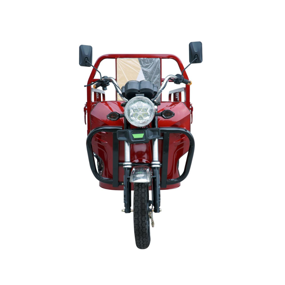 Heavy-Duty Electric Cargo Tricycle with 500KG Capacity - 1.7M Mega Wheels Tuk Tuk Scooter Trolley