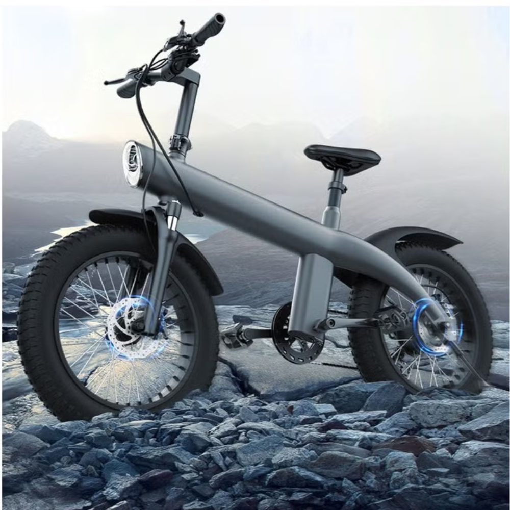 Powerful 750W Electric Bike – Off-Road Ready with LED Headlamp