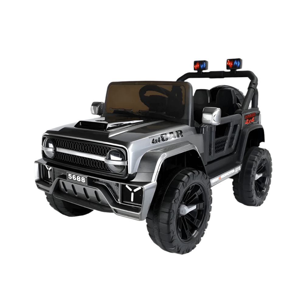 Road Jeep for Kids - Off-Road Ride-On with Remote Control, LED Lights