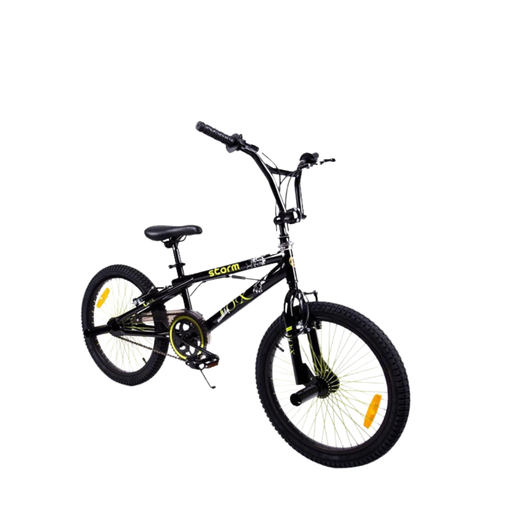 Free-Style Stunt Bike for Kids - 20-Inch & 16-Inch Steel Frame, Rubber Tires, Training Wheels, Unisex Design