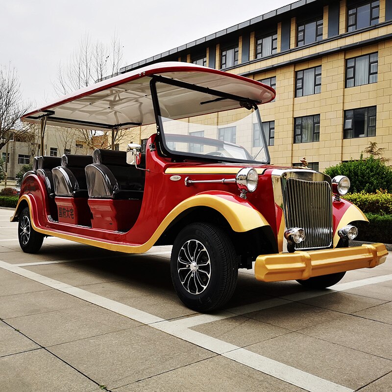 COOLBABY FGLYC 9-Passenger Electric Vintage Car Perfect for Golf, Tours, and More - COOL BABY